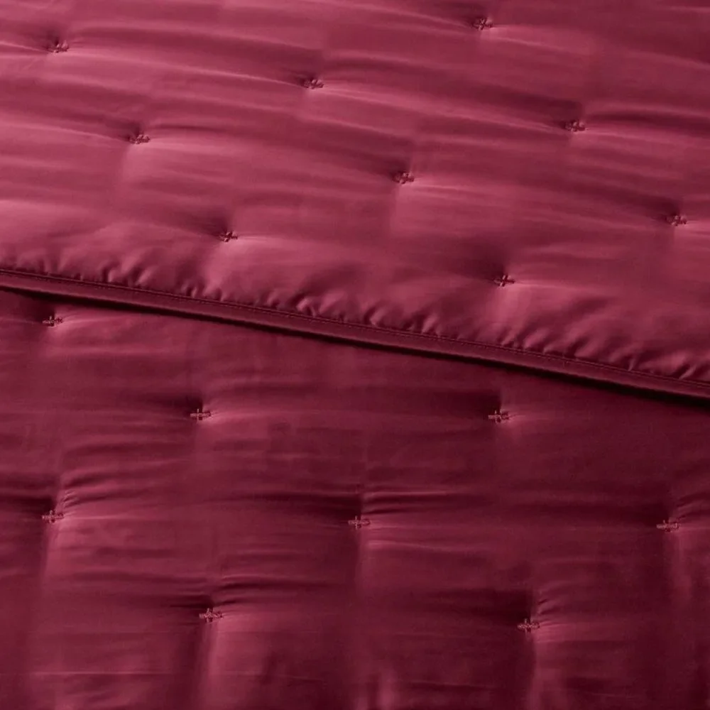 3pc King 320TC Cooling TENCEL Lyocell Comforter Set - Wine Red